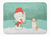 Dog and Snowman Christmas Machine Washable Memory Foam Mat - 652259283323