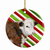 Animal on Christmas Snowflakes Ceramic Ornament - 615872852772