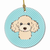 Dog Portrait on Ceramic Ornament - 615872907779