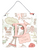 Monogram Letter Love in Paris Pink Wall or Door Hanging Prints - 615872983537