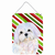 Candy Cane Holiday Christmas Design with Dog Wall or Door Hanging Prints - 615872622825