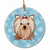Snowflake Dog on Ceramic Ornament - 638508108623