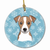 Snowflake Dog on Ceramic Ornament - 638508109187