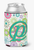 Monogram Letter Flowers Can or Bottle Hugger - 615872970421