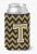 Monogram Letter Chevron Can or Bottle Hugger - 638508274953