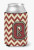 Monogram Letter Chevron Can or Bottle Hugger - 638508277480