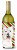 Candy Cane Christmas Design with Dog Wine Bottle Hugger - 615872715435