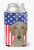 American Flag and Dog Can or Bottle Hugger - 638508242815