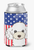 American Flag and Dog Can or Bottle Hugger - 638508243058