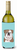 Checkerboard Design with Dog Wine Bottle Hugger - 615872917303