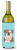 Checkerboard Design with Dog Wine Bottle Hugger - 615872917303