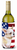 USA Patriotic American Flag Design with Dog Wine Bottle Hugger - 652259159567