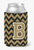 Monogram Letter Chevron Can or Bottle Hugger - 638508274779