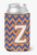Monogram Letter Chevron Can or Bottle Hugger - 638508277312