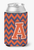 Monogram Letter Chevron Can or Bottle Hugger - 638508272386