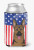 American Flag and Dog Can or Bottle Hugger - 638508242594