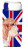 Dog with English Union Jack British Flag Ultra Hugger for slim cans - 615872826964