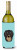 Checkerboard Design with Dog Wine Bottle Hugger - 615872917242
