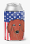 American Flag and Dog Can or Bottle Hugger - 638508242624