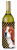 Candy Corn Halloween Design with Dog Wine Bottle Hugger - 615872703371