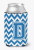 Monogram Letter Chevron Can or Bottle Hugger - 638508276056