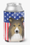 American Flag and Dog Can or Bottle Hugger - 638508242907