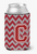 Monogram Letter Chevron Can or Bottle Hugger - 638508274533