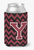 Monogram Letter Chevron Can or Bottle Hugger - 638508275509