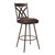 Homeroots Living Room 26" Stylish Brown Faux Leather Brown Metal Lattice Back Swivel Bar Stool