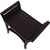Homeroots Outdoor Contemporary Teak Shower Bench with Handles, Dark Brown Finish