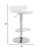 Homeroots Furniture Clear And Chrome Swivel Adjustable Bar Stool, Clear and Chrome Finish, Adjustable Height