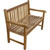 Homeroots Outdoor Compact Teak Outdoor Bench with Straight Design, Natural Finish