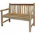 Homeroots Outdoor Compact Teak Outdoor Bench with Straight Design, Natural Finish