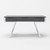 63" Gray and Silver Writing Desk With Three Drawers