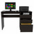 Echo Black Computer Desk with Three Drawers - 808230120891