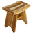 Compact Contemporary Teak Shower Stool in Natural Finish - 4512822891934