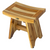 Compact Contemporary Teak Shower Stool in Natural Finish - 4512822891934