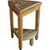 Compact Teak Corner Shower or Outdoor Bench with Shelf in Natural Finish - 4512822891866