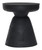 Homeroots Living Room 18" Black Solid Wood Round End Table