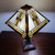 Homeroots Lighting 23" Stained Glass Two Light Mission Style Table Lamp