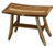 Contemporary Teak Shower Stool or Bench in Natural Finish - 4512822891767
