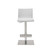 16.5" X 20" X 32-42" White Stainless Steel Bar Stool - 4512839468556