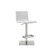 16.5" X 20" X 32-42" White Stainless Steel Bar Stool - 4512839468556