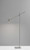 63" Silver LED Task Floor Lamp With Silver Metal Drum Shade