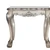 Homeroots Living Room 24" Square End Table, Vintage Bone White Solid Wood and Polyresin