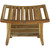 Contemporary Teak Shower Bench with Shelf in Natural Finish - 4512822891965