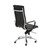 Black and Silver Adjustable Swivel Faux Leather Rolling Executive Office Chair