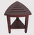 Compact Teak Corner Shower Outdoor Bench with Shelf in Brown Finish - 4512822892320
