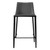 26" Black Steel Low Back Counter Height Bar Chair