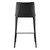 Homeroots Living Room Rich Black Faux Leather Counter Stool, Black